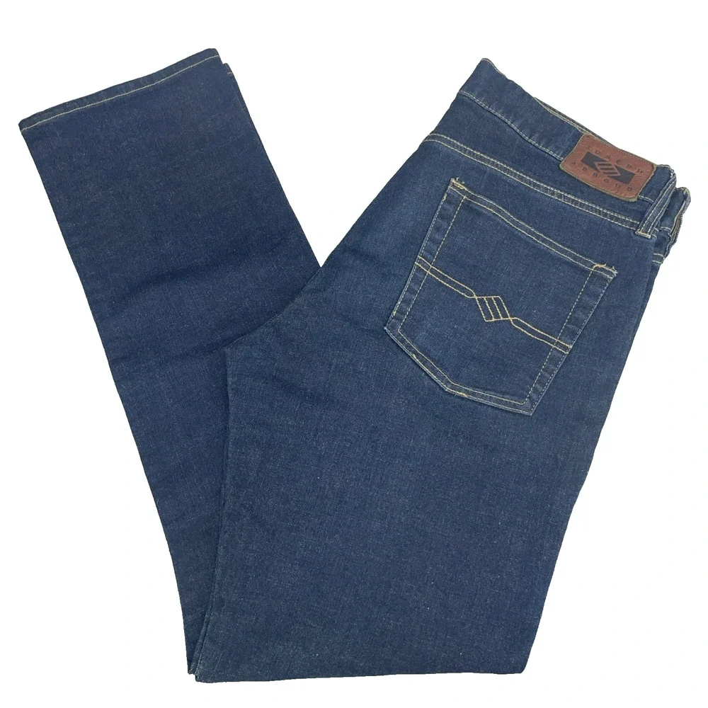 Joseph Abboud Denim Fits Men’s 34 x 30.5 Slim Fit Dark Wash Jeans Casual